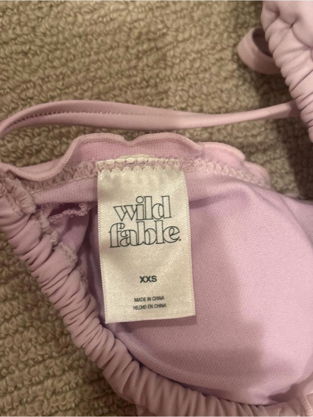 Wild Fable Lilac Ruffle Triangle String Bikini - Picture 3 of 6